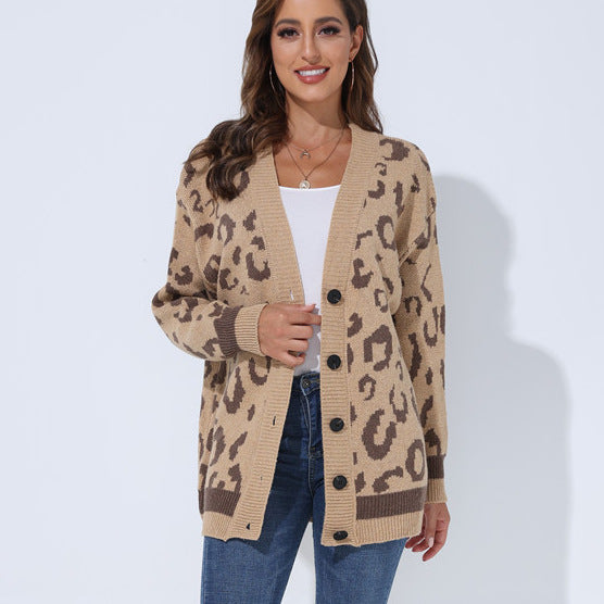 Loose Leopard Cardigan