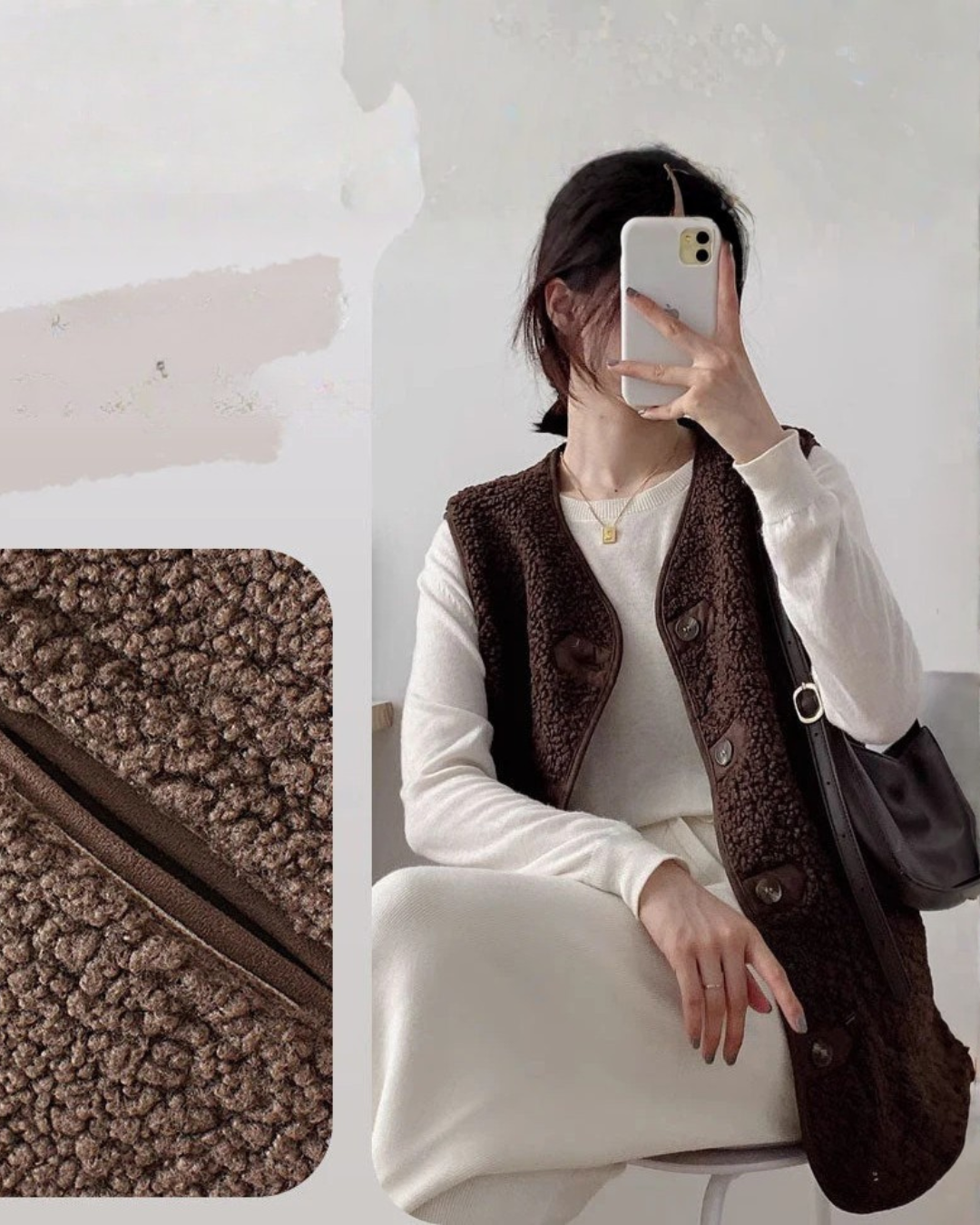 Chaleco Corto Acolchado para Temporada Fría De Mujer